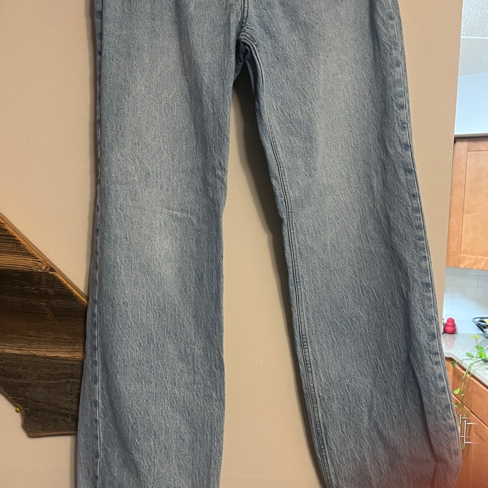 Abercrombie & Fitch Light Blue High Rise Relaxed Jeans